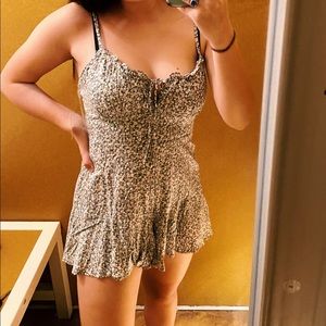 Size medium ruffle romper with floral flower design Aeropostale mini dress style